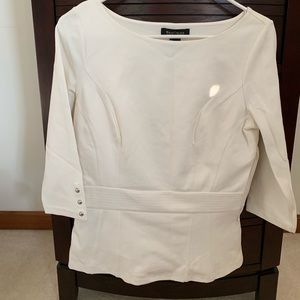 White form fitting blouse White House black market